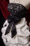 Strapless Ball Gown Lace Birthday Dresses Taffeta White Hoco Dresses HZ1024
