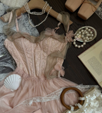 Spaghetti Strap A-Line Long Prom Dresses Pink Birthday Dresses Pink Formal Dresses HZ1024