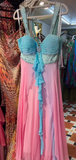 Straps Sheath Birthday Dresses Chiffon Pink Formal Dresses HZ1024
