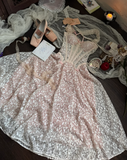 Lace Strap A-Line Birthday Dresses Pink Formal Dresses HZ1024