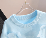 3D Petal Round Neck Thick Sweater HZ1024