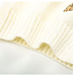 style dog embroidered knitted cardigan HZ1024