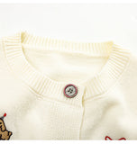 style dog embroidered knitted cardigan HZ1024