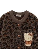 Print Embroidery Long Sleeve Thick Knitted Cardigan HZ1024
