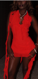 Halter Bodycon Long Prom Dresses Chiffon Ruffle Evening Gowns HZ1024