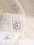 French Chanel Style Bow Round Neck Knitted Cardigan HZ1024
