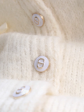 French Chanel Style Bow Round Neck Knitted Cardigan HZ1024