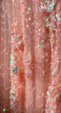 Mermaid Coral Formal Dresses Tulle Sequin Sweetheart Neck Long Prom Dresses Coral Evening Dresses HZ1024