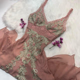 Spaghetti Strap Sheath Short Prom Dresses Chiffon Applique Homecoming Dresses Dusty Pink Formal Dresses HZ1024