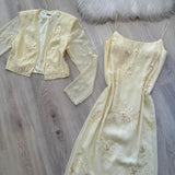 Spaghetti Strap Sheath Long Prom Dresses Chiffon Applique Pale Yellow Formal Dresses HZ1024