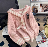 style navy collar sweet sweater HZ1024