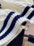 style navy collar sweet sweater HZ1024