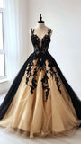 Sweetheart A-Line Long Prom Dresses Tulle Applique Evening Dresses HZ1024