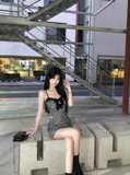style bow slim suspender hip skirt HZ1024