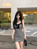 style bow slim suspender hip skirt HZ1024