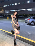 style bow slim suspender hip skirt HZ1024