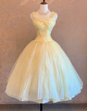 Straps A-Line short Prom Dresses Sweet butter yellow Birthday Dresses HZ1024