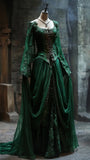 Sheath Long Sleeve Dark Green Long Prom Dresses Tulle Beaded Square Neck Birthday Dresses HZ1024