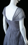 Sweetheart Neck Sheath Long Prom Dresses Tulle Dark Gray Evening Gowns HZ1024