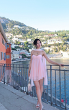 Spaghetti Strap Sheath Short Prom Dresses Pink Birthday Dresses Pleated Homecoming Dresses HZ1024