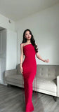 Spaghetti Strap Bodycon Long Prom Dresses, Chiffon Burgundy Formal Dresses Backless New Year's Eve Dresses HZ1024