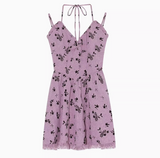 and hot girl style floral tassel halter dress HZ1024