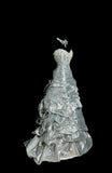 Sweetheart Neck Sheath Long Prom Dresses Vintage Taffeta Silver Gray Evening Dress Sweet 16 Dress HZ1024
