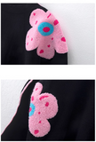 floral contrast wave sleeve sweater HZ1024