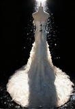 Sweetheart Neck Mermaid Long Wedding Dresses Chiffon Sleeveless Bridal Gowns White Bridal Dresses HZ1024