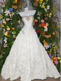 Strapless A-Line Long Wedding Dresses Taffeta Beaded Sleeveless Bridal Gowns Ivory Bridal Dresses HZ1024