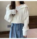 lazy style cropped sweater HZ1024