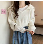lazy style cropped sweater HZ1024