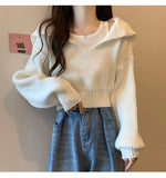 lazy style cropped sweater HZ1024