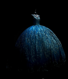 Spaghetti Strap Ball Gown Blue Long Prom Dresses Tulle Applique Blue Quincea?a DResses Sweet 16 Dress HZ1024