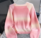color dopamine soft waxy women's long-sleeved sweater HZ1024
