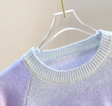 color dopamine soft waxy women's long-sleeved sweater HZ1024