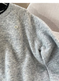 lazy style round neck long sleeve sweater HZ1024