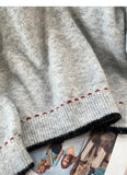 lazy style round neck long sleeve sweater HZ1024