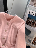style gentle round neck knitted cardigan HZ1024