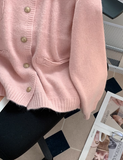 style gentle round neck knitted cardigan HZ1024