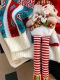 3D Santa Claus Red Round Neck Pullover Sweater HZ1024