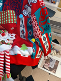 3D Santa Claus Red Round Neck Pullover Sweater HZ1024