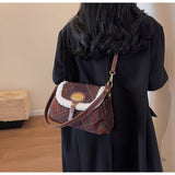 Retro Wool Plaid Crossbody Bag HZ1024