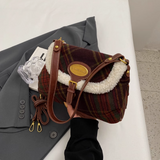 Retro Wool Plaid Crossbody Bag HZ1024