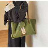 retro large capacity commuter shoulder tote bag HZ1024