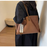 retro large capacity commuter shoulder tote bag HZ1024