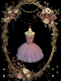 Strapless Ball Gown Tulle Pink Short Prom Dresses Sequined Homecoming Dresses Pink Birthday Dresses HZ1024