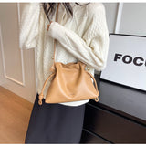 Cloud Drawstring Bucket Bag Single Shoulder Crossbody Bag HZ1024