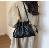 Cloud Drawstring Bucket Bag Single Shoulder Crossbody Bag HZ1024