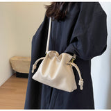 Cloud Drawstring Bucket Bag Single Shoulder Crossbody Bag HZ1024